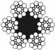 Ocelové lano šestipramenné SEAL, ČSN 02 4340, DIN 3058